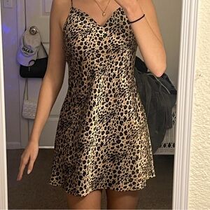 Leopard Print Handmade Dress